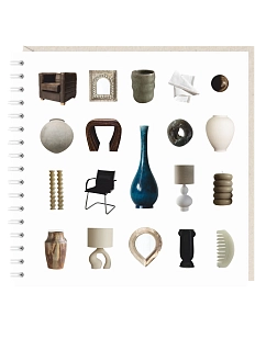 Блокнот на пружине Mitrozhe «Decoration», 15х15, 50 листов, белый