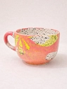 Кружка ручной работы Тата вытворяет/NF ceramics «Слишком весёлая для этого города», жёлтая, керамика, 600 мл, превью фото 3