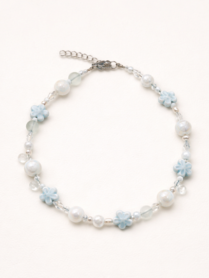 Чокер Pet Polly Pocket «Цветочки», голубой, фото 1.