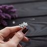 Серёжки-гвоздики суккуленты, полимерная глина, светло-голубые, превью фото 2