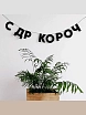 Бумажная гирлянда из букв Tak.sebe.prazdnik «С ДР КОРОЧ», чёрная, картон, 240 г/м², превью фото 2