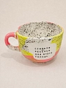 Кружка ручной работы Тата вытворяет/NF ceramics «Слишком весёлая для этого города», жёлтая, керамика, 600 мл, превью фото 2