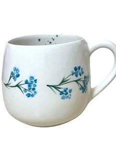 Кружка ручной работы Верба керамика «Незабудки», круглая, керамика, 250 мл