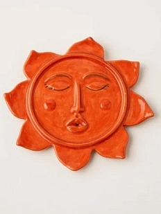 Подставка под благовония «Солнце», красная, керамика