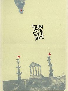 Открытка «From SPb with dove», голубая, Максим Савва