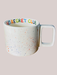 Кружка ручной работы круглая «No regret club», керамика, 350 мл