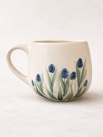 Кружка ручной работы Верба керамика «Гиацинт», круглая, керамика, 250 мл, фото 1.