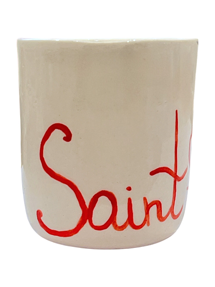 Стакан ручной работы с надписью «Saint-Petersburg», полуфарфор, 150 мл, фото 1.