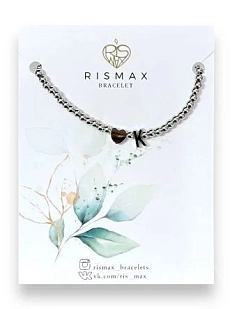 Браслет ручной работы с буквой K и сердцем, нержавеющая сталь