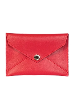 Кошелёк-конверт для документов ручной работы, Kokosina bags, натуральная кожа, красный
