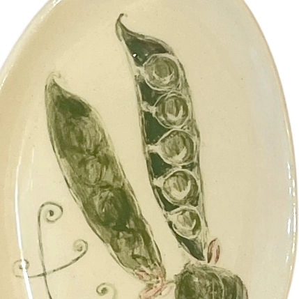 Овальное блюдце Августа «Горох», керамика, фото 2.