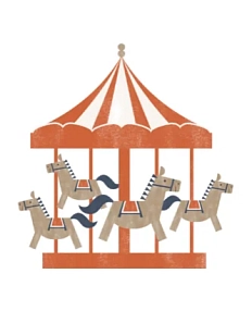 3D Стикер на телефон «Карусель»