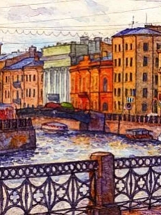 Картхолдер двойной DARI DARI «Набережная канала Грибоедова», экокожа