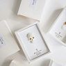 Брошь ручной работы Bulygin «Череп» малая, фарфор, бело-золотистая, превью фото 4