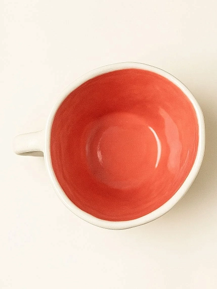 Чашка для чая ручной работы Полоски розовые, керамика, 250 мл, фото 3.