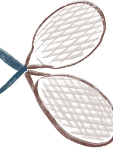 3D Стикер на телефон «Ракетки», объёмный, 3 см