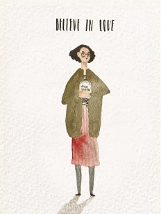 Открытка ЙЕТТИ «Believe in love», А6
