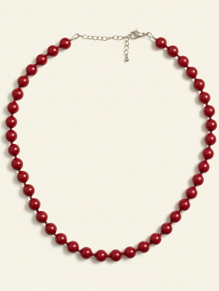 Бусы Бур.Мур «Рябина», родированная латунь, гематит, майорка, фото 1.