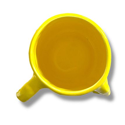 Кружка ручной работы NF ceramics «Нос», жёлтая, 400 мл, фото 5.