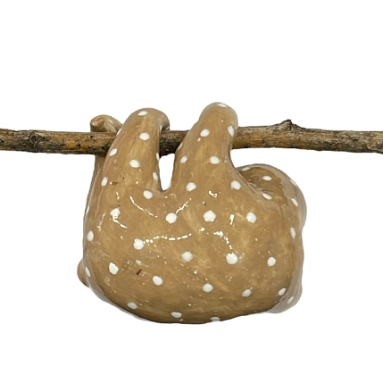 Керамическая подвеска Мама Черепаха интерьерная «Ленивец», коричневый, фото 3.