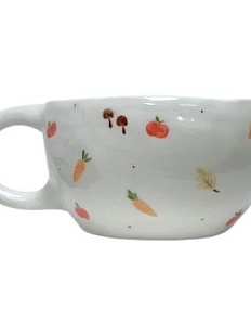 Кружка ручной работы «Осенний рисунок», белая, керамика, 450 мл