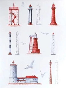 Постер «Маяки Кронштадта», 310 х 440 мм