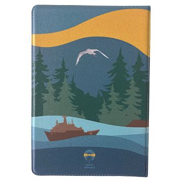 Обложка для паспорта «Задний створный знак БКР (г. Кронштадт)», голубой, фото 2.