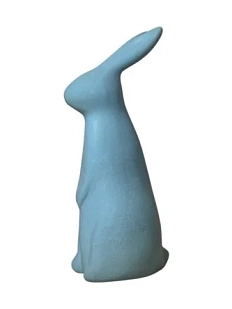Статуэтка ручной работы Большой кролик, голубая, керамика