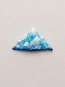 Брошь Радость Рядом «Горы», полимерная глина, голубая, превью фото 1