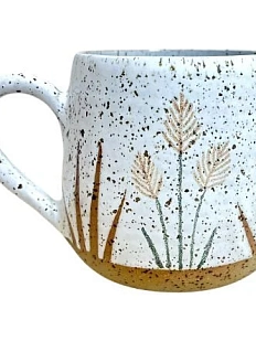 Кружка ручной работы Трава, керамика, 300 мл