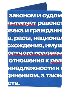 Обложка на паспорт New Wallet «New Law», синяя