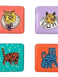 Набор 3Д стикеров Валя Карнавалова на телефон «Тигры №2», 2,5 х 2,5 см