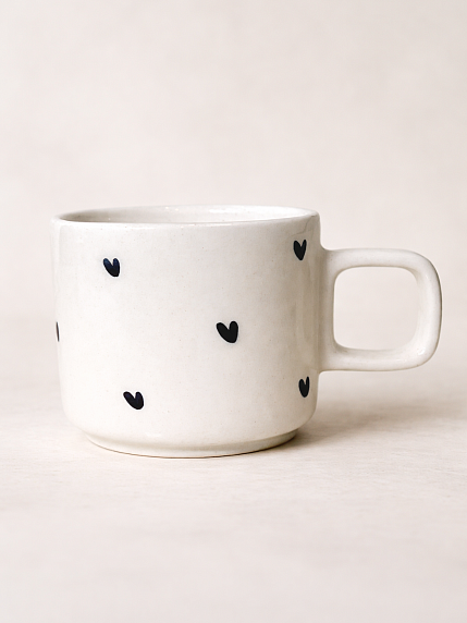 Кружка ручной работы с фигуркой «Лев», в сердечко, полуфарфор, 250 мл, фото 2.