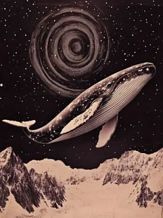 Картхолдер двойной DARI DARI «Летящий кит», экокожа