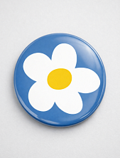 Закатной значок «Ромашка», металл, 25 мм