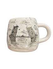 Кружка ручной работы бочонок «В марте и мае...», керамика, 300 мл