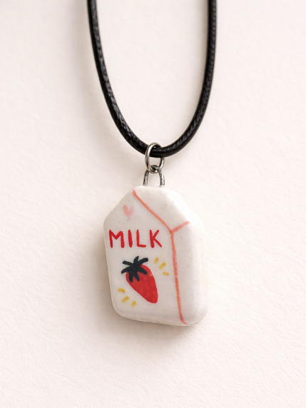 Подвеска ручной работы «Milk»‎, керамика, фото 2.