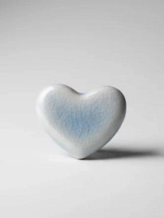 Брошь КерамЕлКа «Сердце большое», лазурная, керамика