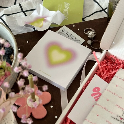 Бумага для записей «Green aura heart», фото 1.