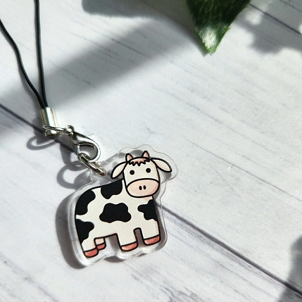 Брелок на нитке «Коровка», фото 1.