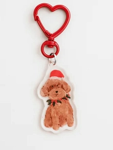 Брелок «Новогодний пудель», 4 см