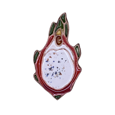 Брошь ручной работы «Драконий фрукт», Partala ceramics