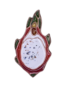 Брошь ручной работы «Драконий фрукт», Partala ceramics