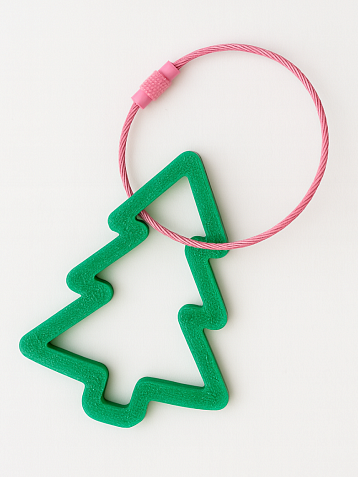 Брелок, обвес на сумку «Ёлочка», зелёный, 6 см, фото 1.