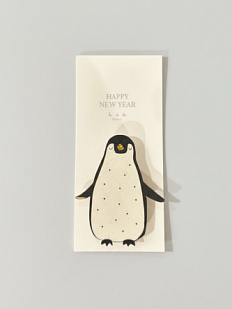 Бирка для подарка на прищепке «Пингвин», BOE