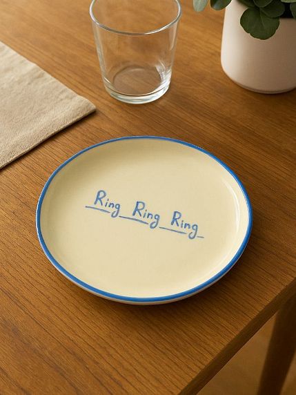 Тарелка ручной работы «Ring Ring Ring», керамика, 15 см, фото 2.