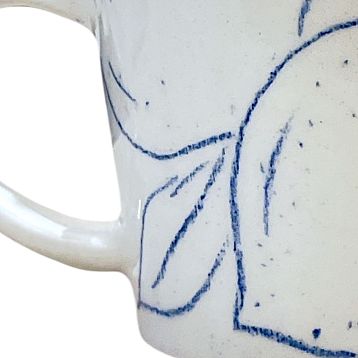 Кружка ручной работы с рисунком «Лимон», полуфарфор, 370 мл, фото 4.