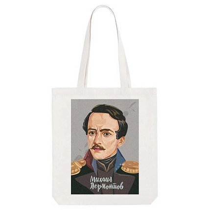Сумка шоппер «Лермонтов», белый, фото 1.