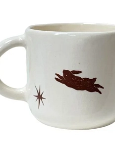 Кружка ручной работы Домик на дереве «Кролик и звёздочки», полуфарфор, 250 мл