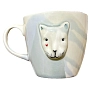 Кружка ручной работы Мария Гордеева с фигуркой «Кот», керамика, с разводами, 250 мл, превью фото 1